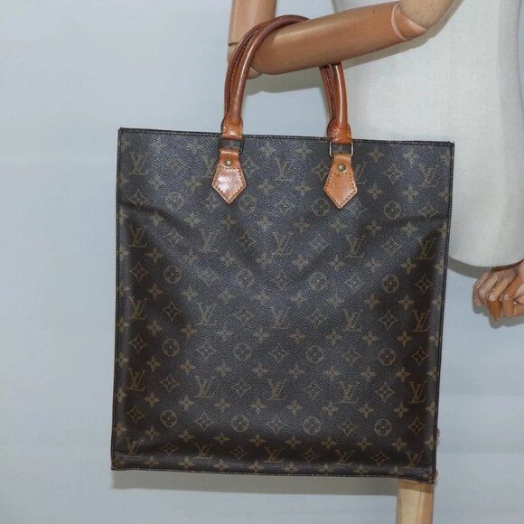 LOUIS VUITTON Monogram Sac Plat Hand Bag M51140 LV Auth 133558 - Picture 1 of 16